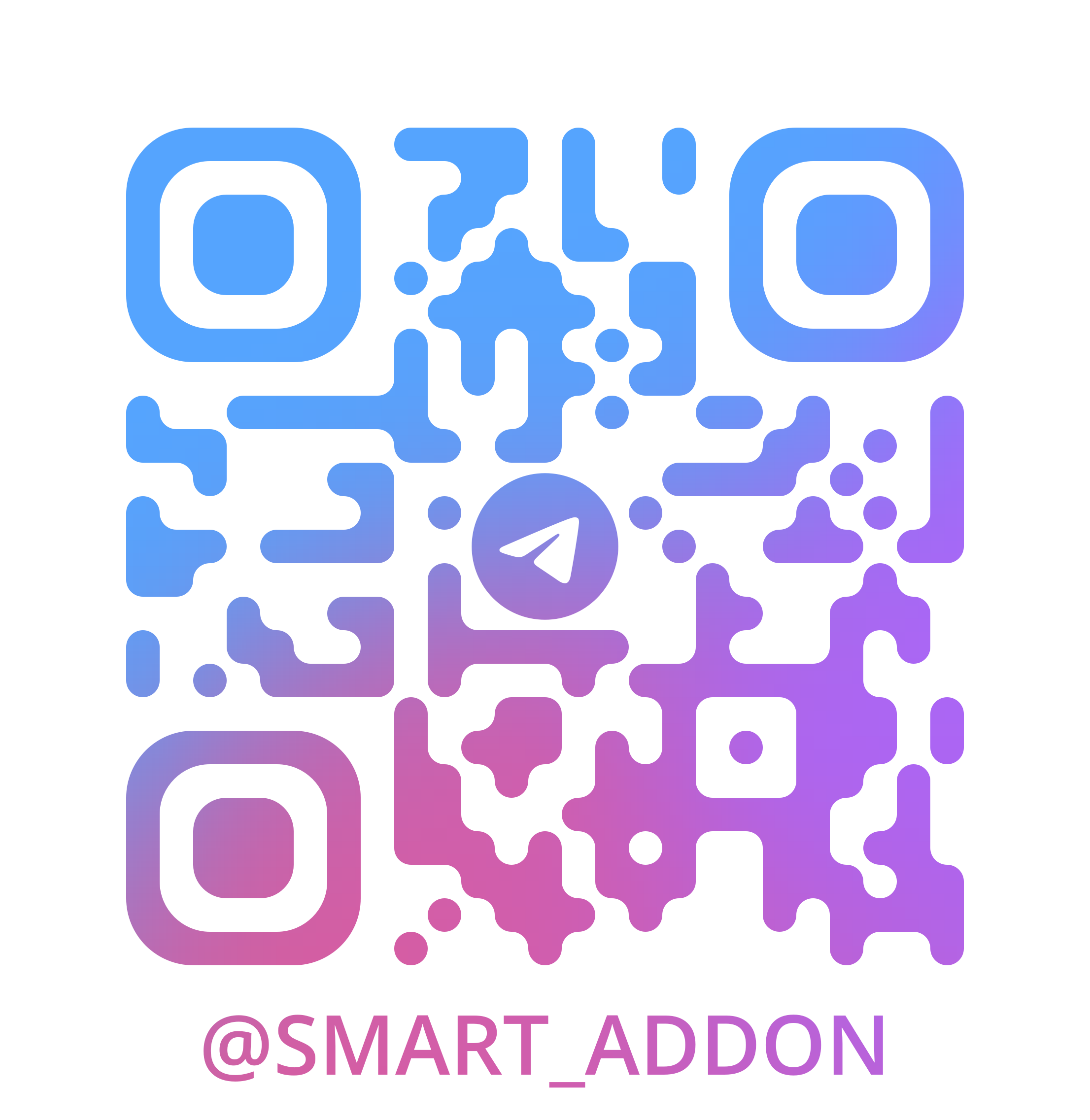 텔레그램 QR코드 @smart_addon